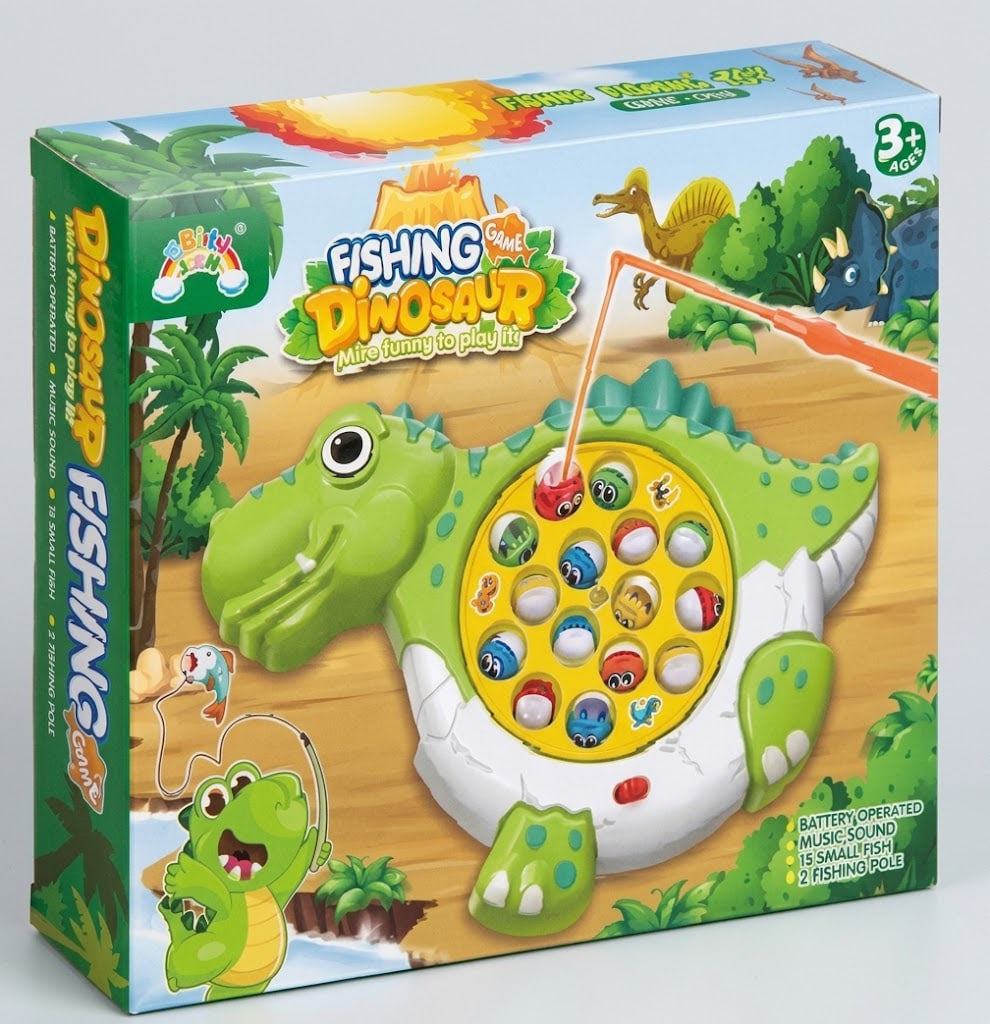 Dinosaur Fishing Game with Music – Interactive Fishing Toy for Kids