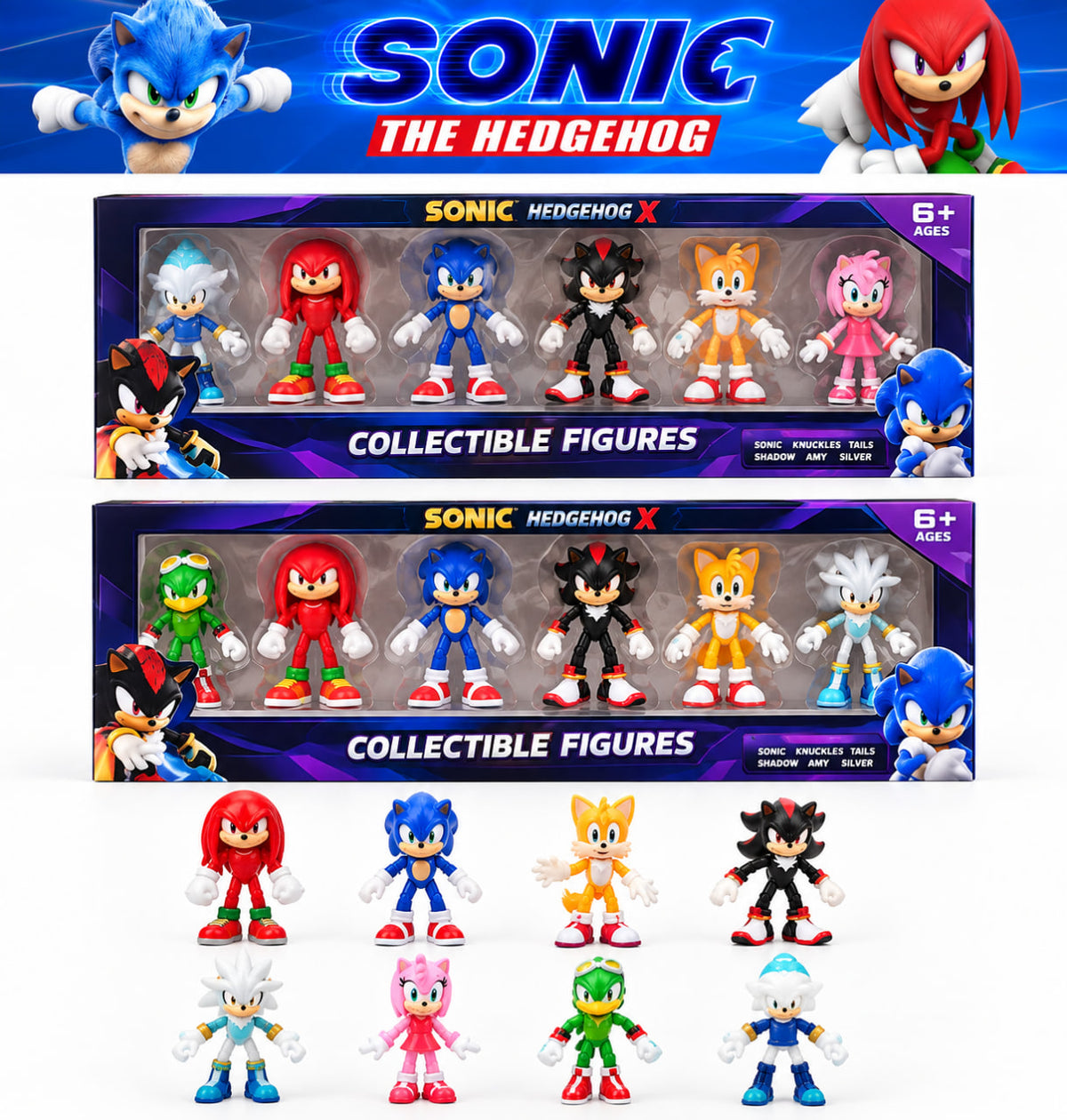 Speed Hero Action Figure Set – Pack of 6 Collectible Character Statues