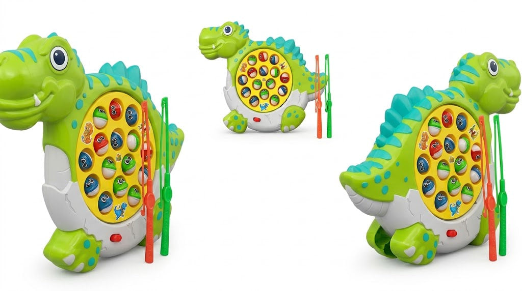 Dinosaur Fishing Game with Music – Interactive Fishing Toy for Kids