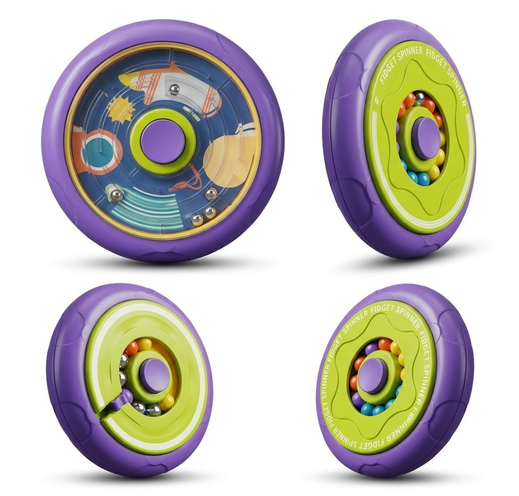 Maze Fidget Spinner Toy – Fun Sensory & Hand Skill Game