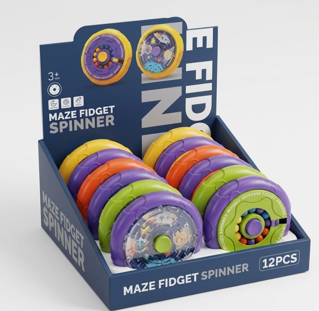 Maze Fidget Spinner Toy – Fun Sensory & Hand Skill Game