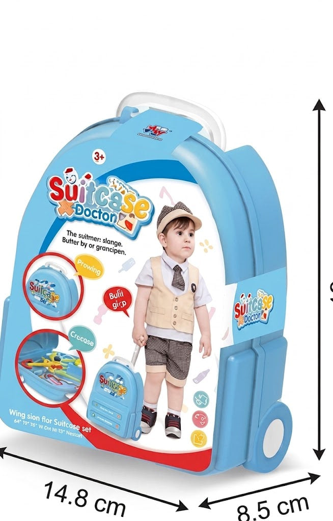 Suitcase Doctor Set for Kids – Pretend Play Medical Kit