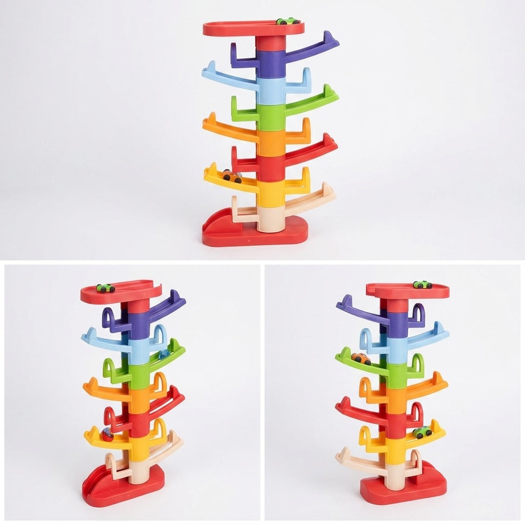 5-Layer Interactive Turn-Around Ball Drop Tower Toy – Activity Center for Toddlers