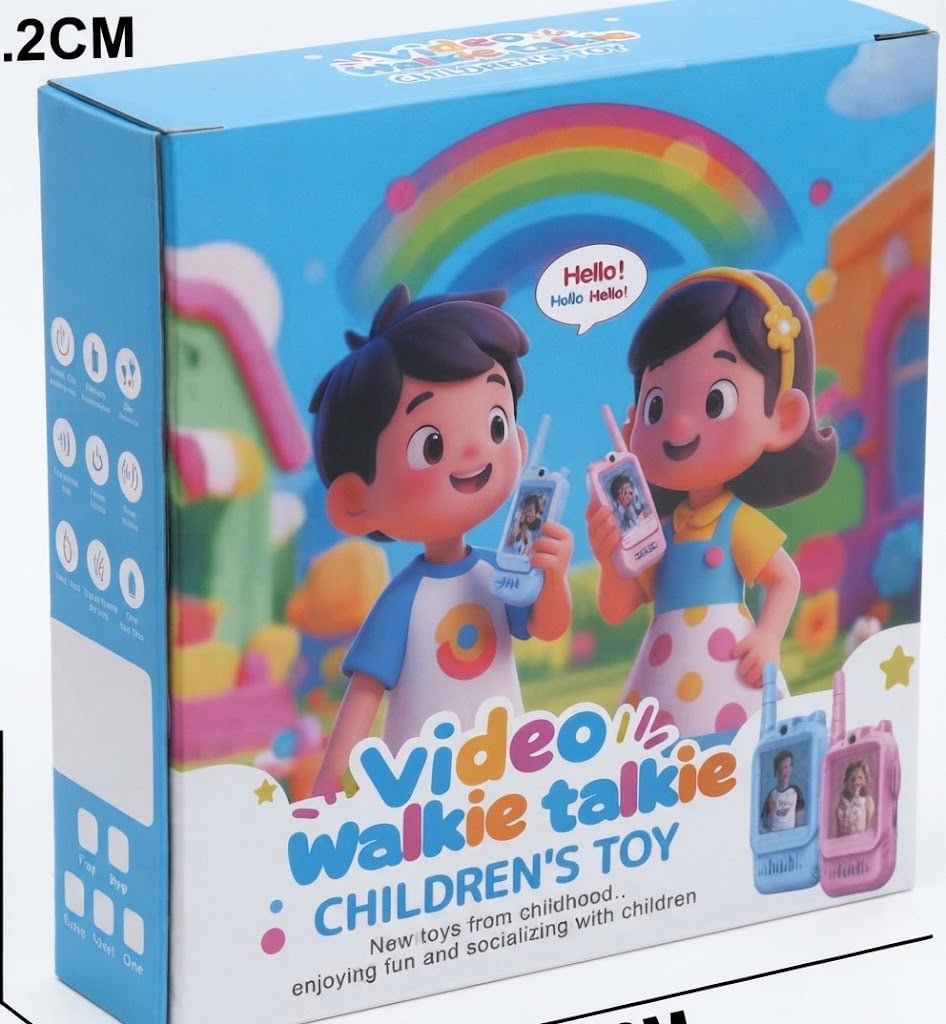 Video walkie talkie with rechargeable battery for kids