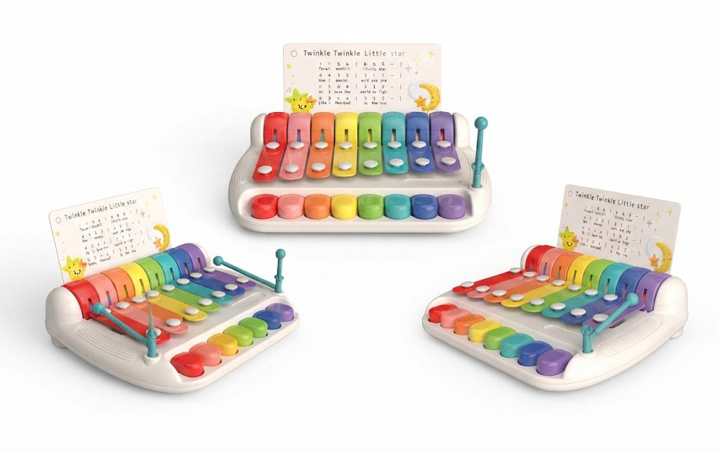 colorful octave xylophone for kids, kids musical toy xylophone, 8 note toy xylophone, educational musical instrument kids, octave music toy