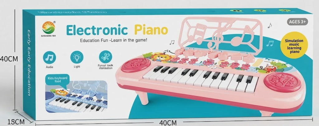 24 key piano toy, kids electronic keyboard toy, musical piano for children, interactive toy piano box, 24 key musical toy