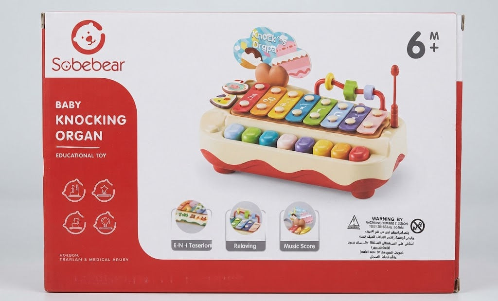 baby knocking organ musical toy, knocking organ toy for toddlers, baby xylophone organ instrument, interactive musical toy for babies, toddler early learning organ