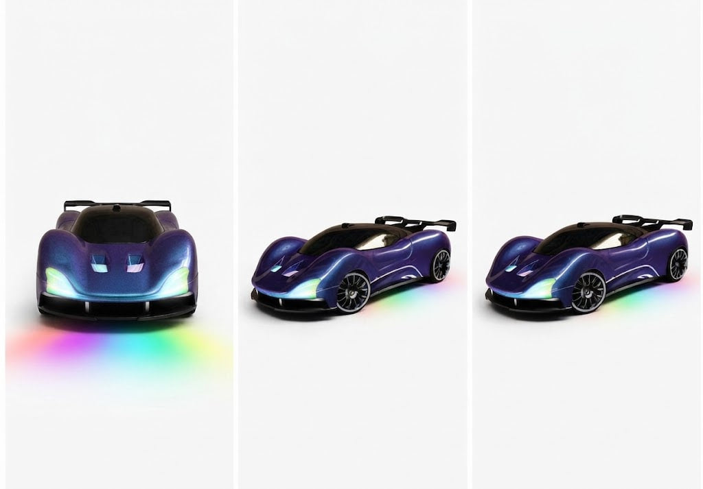 rechargeable RC drift car with smoke, RC drift car for kids, RGB light RC car, drift racing toy car, remote control drift car