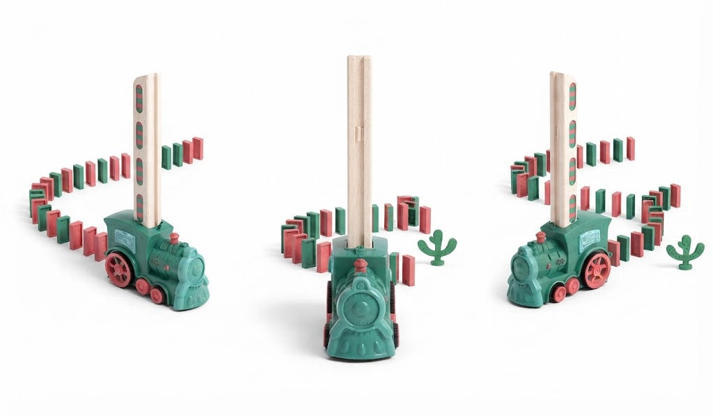 domino train toy, battery operated domino train, automatic domino train, domino laying train toy, train toy for kids, domino toy for children, interactive train toy, educational domino toy, creative toys for kids, battery operated toys, kids activity toy, cheap online toy, imported toys, imported toys container, wholesale toys dealer in Lahore, china toys wholesale market in Lahore, kids toys online Pakistan