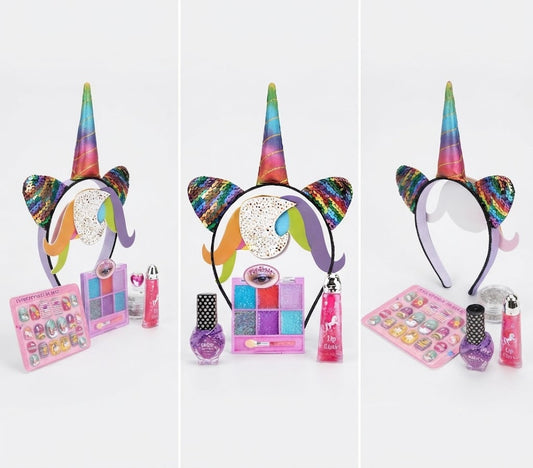 Beauty Makeup Set – Portable Washable Cosmetic Vanity Case & Dress-Up Playset