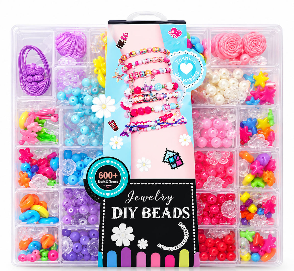 DIY Jewelry & Beads Craft Kit – Custom Bracelet & Necklace Making Set