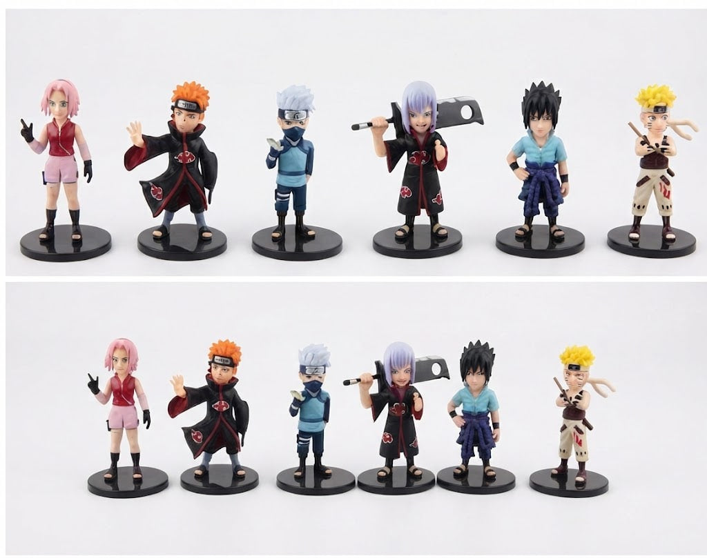 Anime Ninja Figure Set – Collectible Action Character Statues