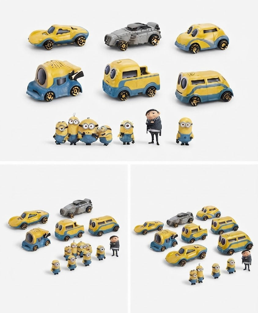 Minions Diecast Metal Car Set – Pack of 6 Racing Vehicles