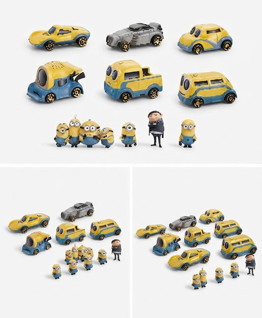 Minions Diecast Metal Car Set – Pack of 6 Racing Vehicles