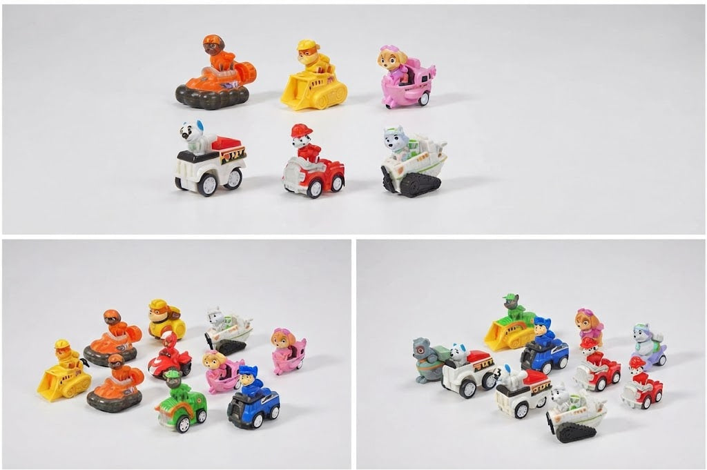 Rescue Pups Pull Back Car Set – 9-Piece Vehicle & Character Playset