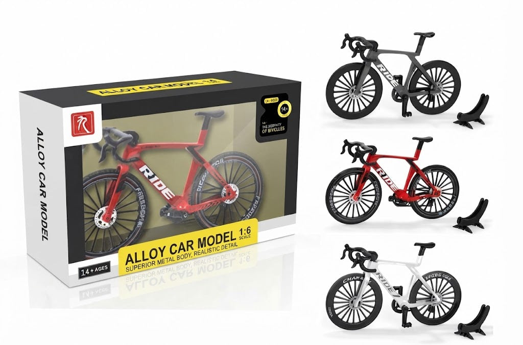 Precision Scale Alloy Bicycle Model – Mini Diecast Racing Bike Collectible