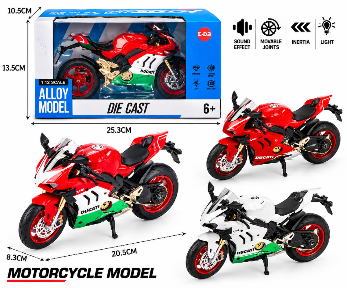 Superbike Racing Diecast Scale Model – Heavy-Duty Alloy Sports Bike Collectible