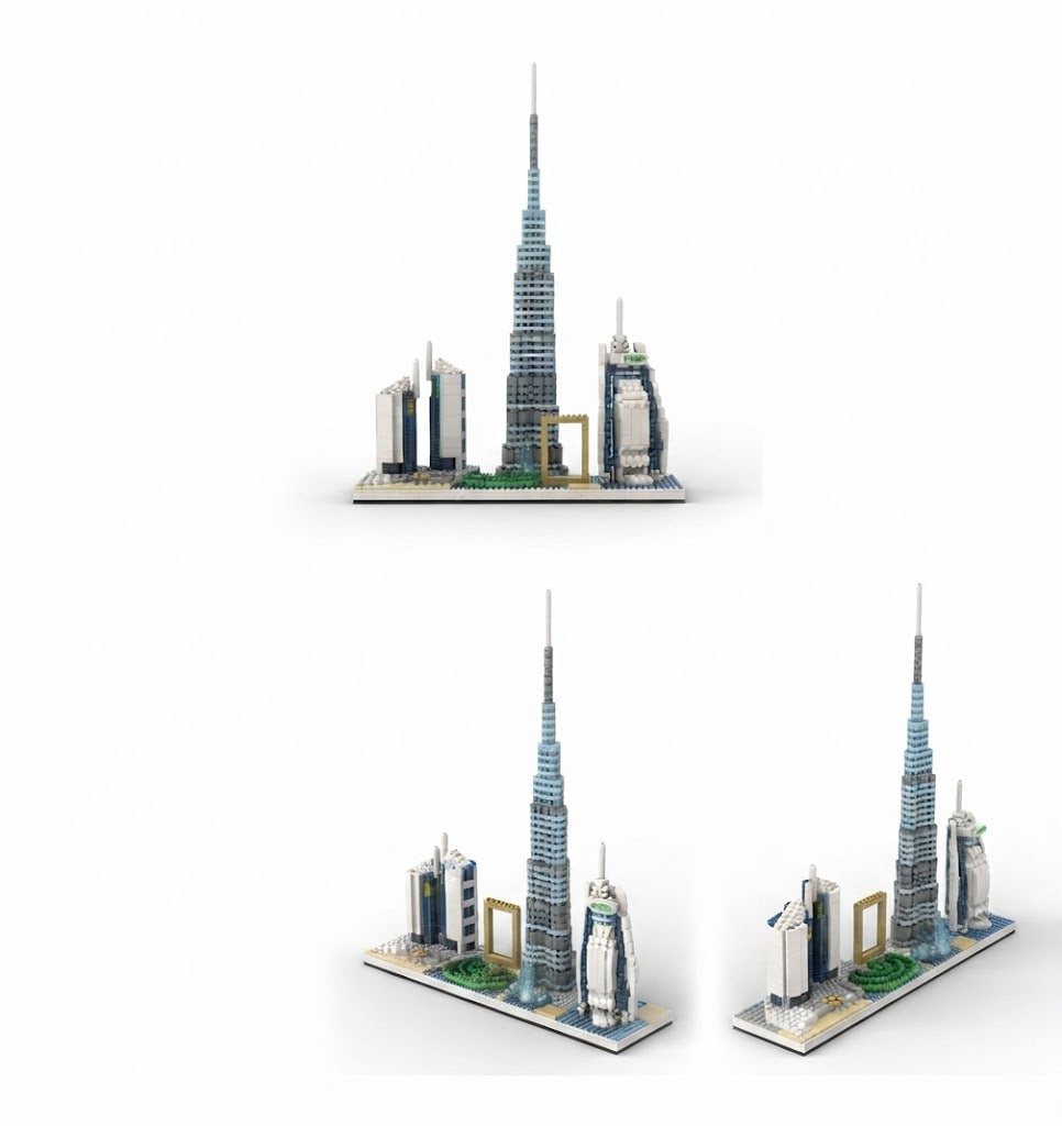 Dubai Landmark Skyline Architecture Set – 3000+ Piece Micro-Brick Building Kit