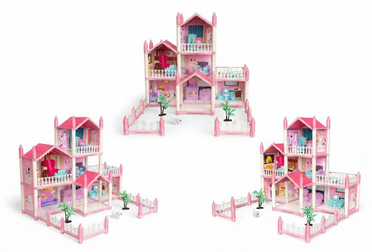 Luxury Dream DIY Villa Playset – Grand Multi-Room Dollhouse with Furniture Accessories