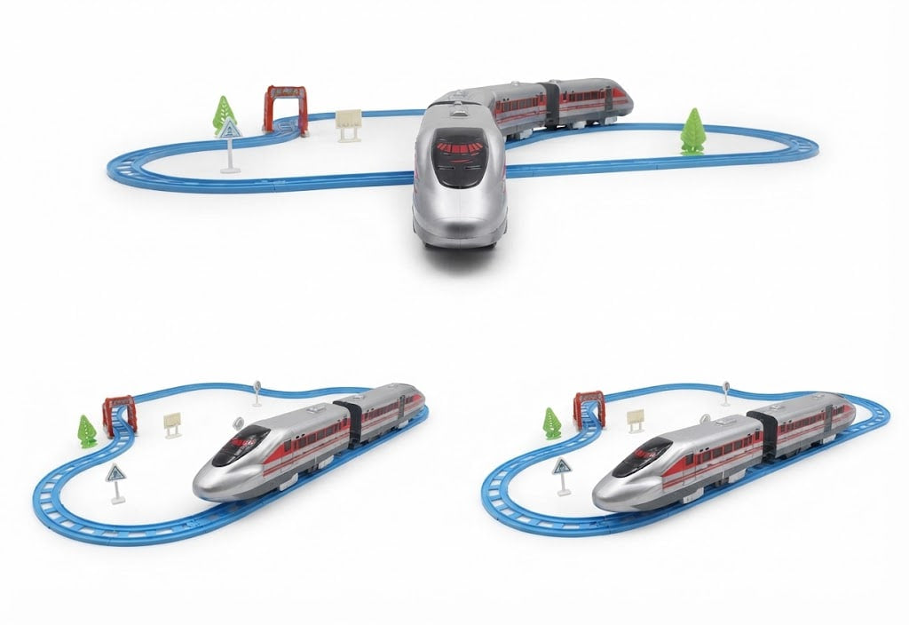 High-Speed Bullet Train Express Set – Modern Railway Track Kit
