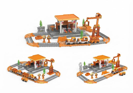 Classic Locomotive Express Railway Set – Motorized Train with Oval Track Layout