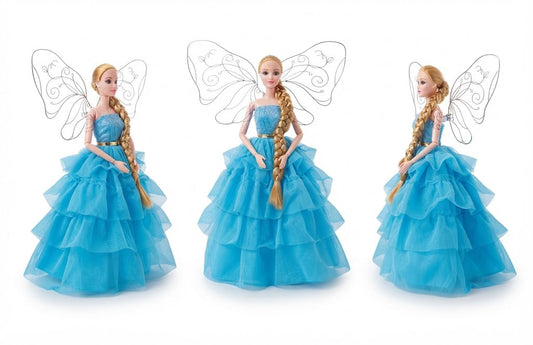 Royal Style 11.5" Fashion Doll Set – Durable Hard-Body Doll with Wardrobe Playset
