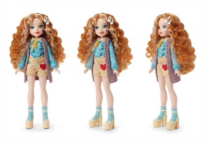 Petite Elegance 10" Fashion Doll Playset – Durable Hard-Body Doll with Styling Accessories