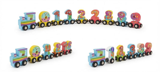 Big Size Wooden Magnetic Railway Express – Multi-Car Connecting Train Set